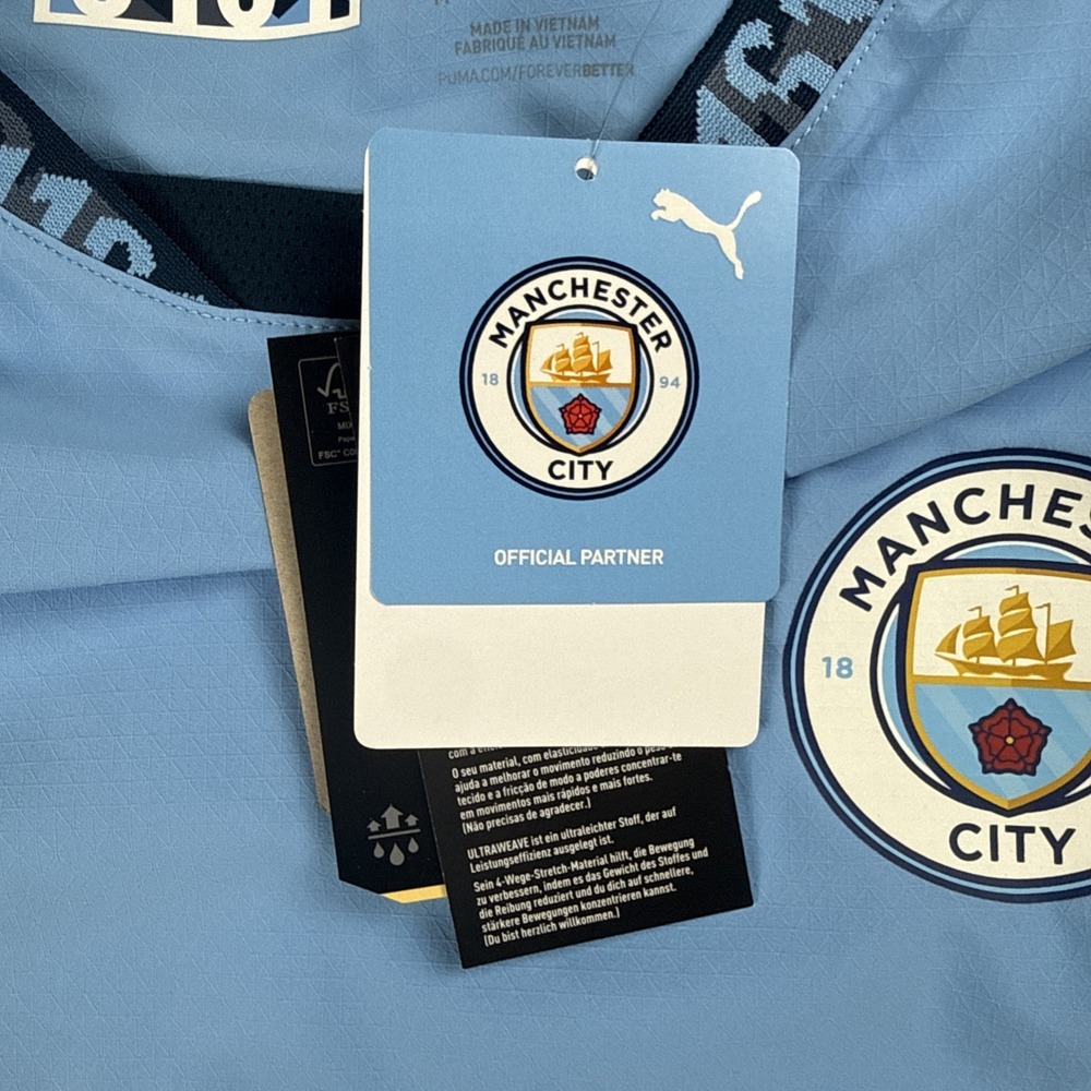 Puma Manchester City Soccer Jersey 2024-2025 Home Football Shirt Size M - Picture 5 of 13